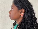 ORANGE KOI~Squiggle earrings