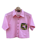Pink crop shirt + Koi pocket
